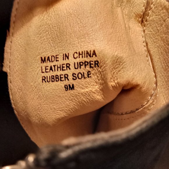 Michael Kors Black leather Riding Boot side zip logo size 9m - Picture 5 of 5